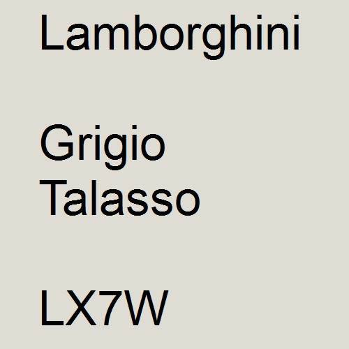 Lamborghini, Grigio Talasso, LX7W.